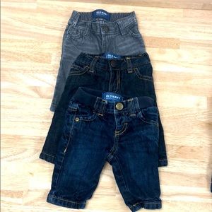Bundle of (3) baby boy jeans